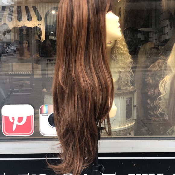 Long copper brown bangs wig 2020 - Picture 7 of 9